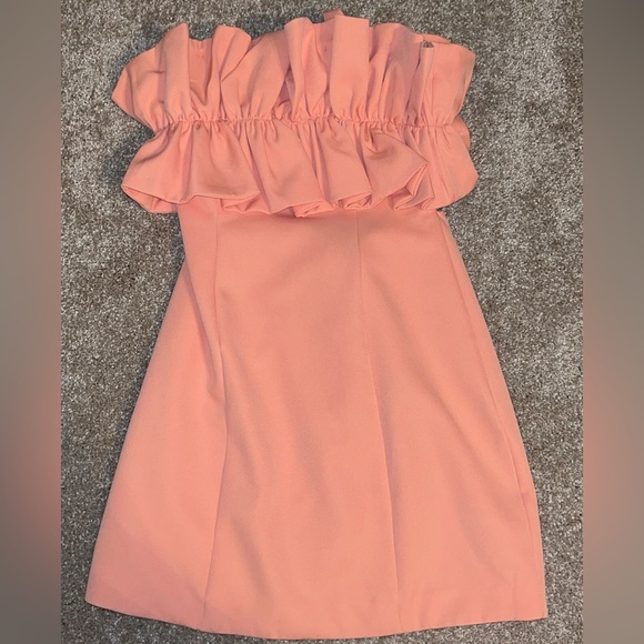 coral mini dress - Picture 1 of 2